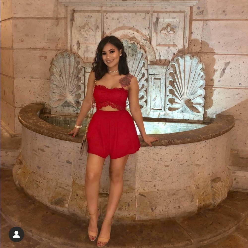 Red jumpsuit